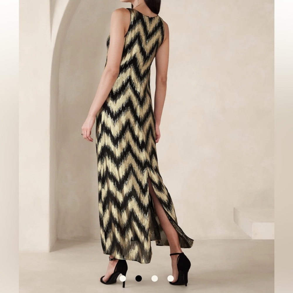 Banana Republic Black and Gold Dress